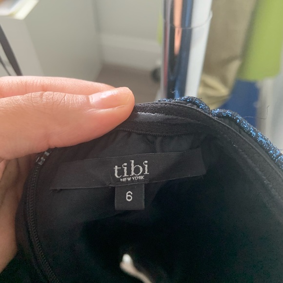 Midnight Blue sparkly strapless dress - Picture 2 of 2